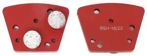 Double Round Diamond Trapezoids (Hard Bond) - Red