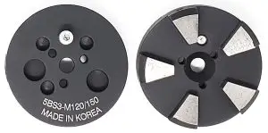 3" Round Metal Tooling - 5 Beveled Segments - Medium Bond (Black)