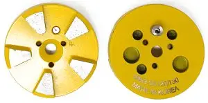 3" Round Metal Tooling - 5 Beveled Segments - Super Soft Bond (Yellow)