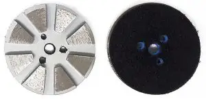 3" Round Metal Tooling - Velcro Backed - 8 Beveled Segments - Extreme Soft Bond (Gray)