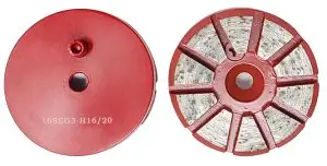 3" Round Metal Tooling - 10 Beveled Segments - Hard Bond (Red)