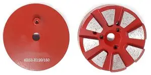 3" Round Metal Tooling - 8 Beveled Segments - Hard Bond (Red)
