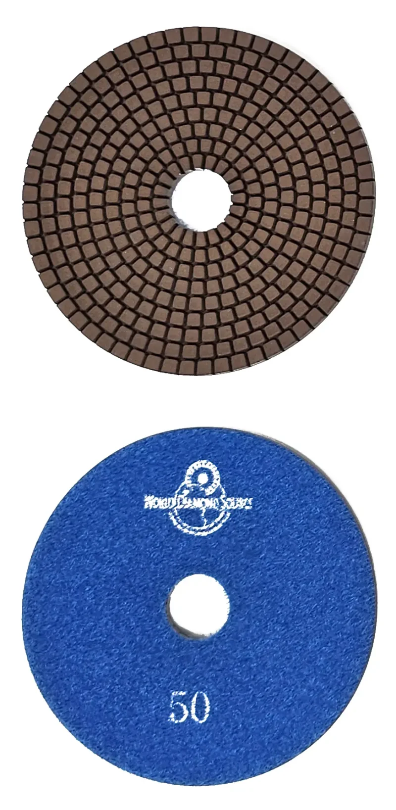 5″ premium wet polishing pad – 50 grit | world diamond source