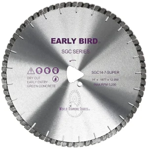 14″ x .187″ x SCT – Super Green Concrete Early Bird® Early Entry Saw Blades – Purple Series