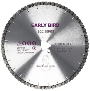 14″ x .250″ x SCT – Super Green Concrete Early Bird® Early Entry Saw Blades – Purple Series