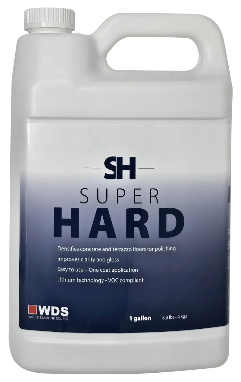 A white container with a blue and white label