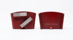 HTC® Style Hard Bond Double Bar Diamond Trapezoid - Red - 120/150 Grit