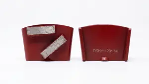HTC® Style Hard Bond Double Bar Diamond Trapezoid - Red - 120/150 Grit