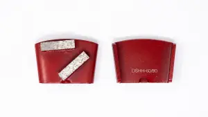 HTC® Style Hard Bond Double Bar Diamond Trapezoid - Red - 60/80 Grit